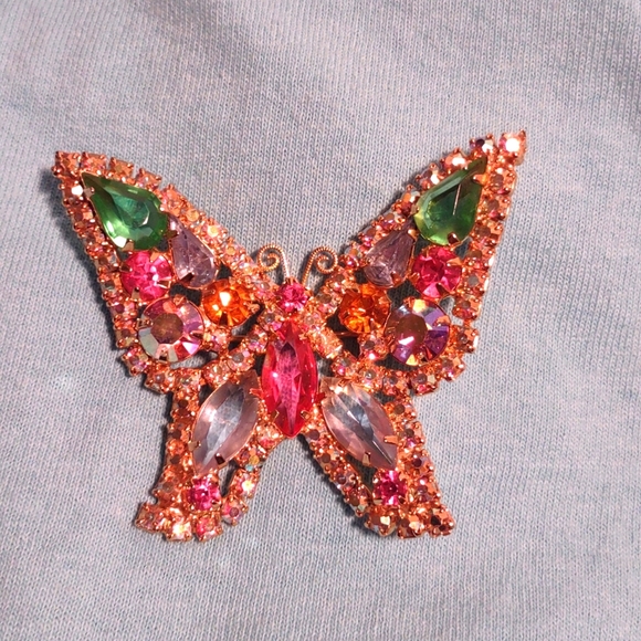 Kramer Multi-color Butterfly Pin - Picture 3 of 4